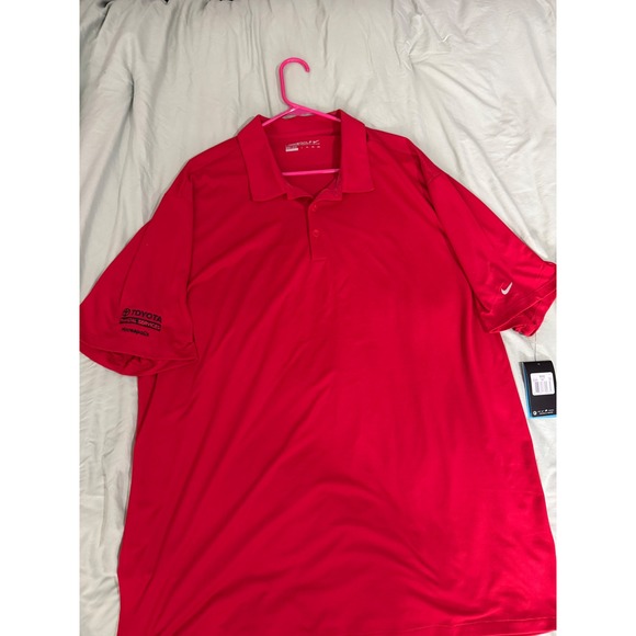 Nike Golf Other - Nike Golf Dri-FIT Polo Shirt Mens XXL Red Toyota Financial Services Minneapolis